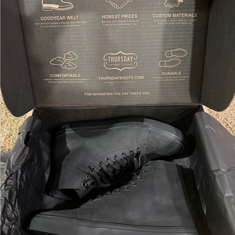 Thursday Boot Premiere High Tips Black Matte